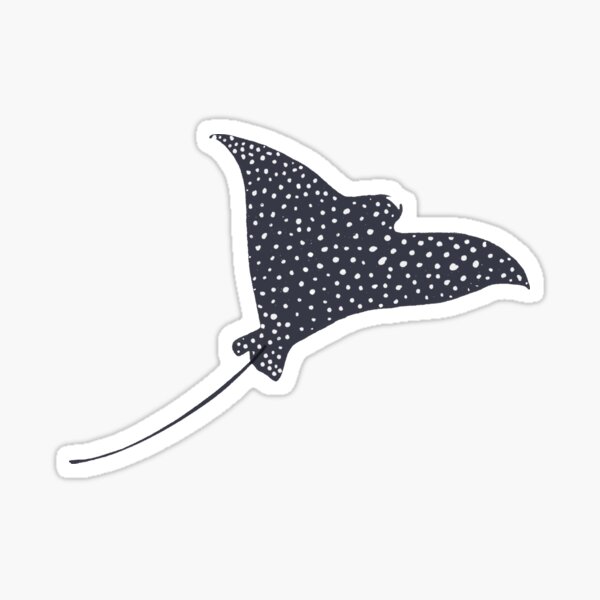 Ilustración de manta marina Pegatina