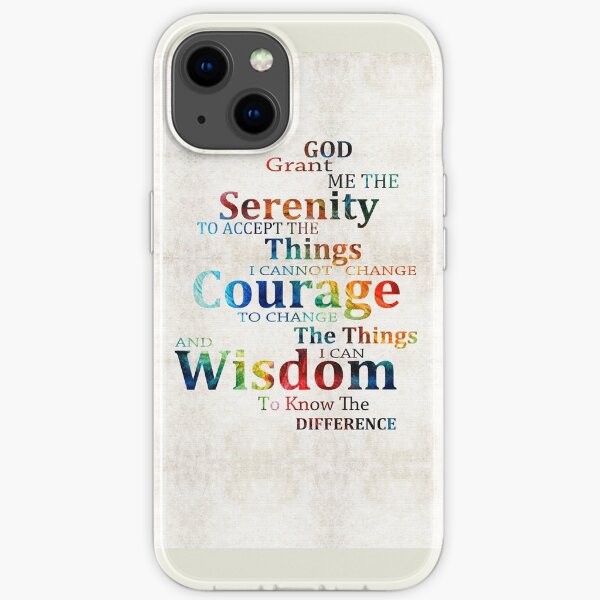 Colorful Serenity Prayer by Sharon Cummings iPhone Soft Case