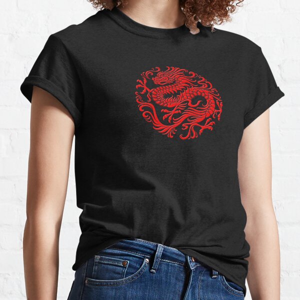 Aperçu de l'œuvre Cercle Dragon Rouge Chinois Traditionnel créée et vendue par jeff bartels.