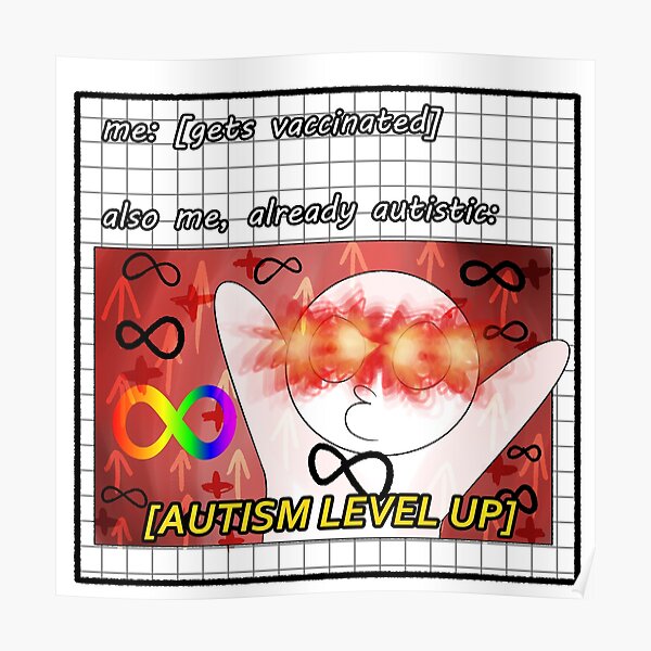 "Autism Level Up!" Poster by iicckyo Redbubble