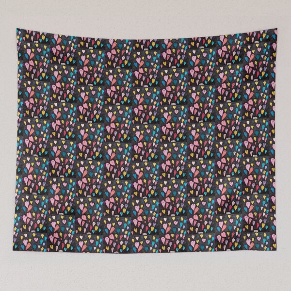 Item preview, Colored heart on black background small size designed and sold by ThereseLyssia.