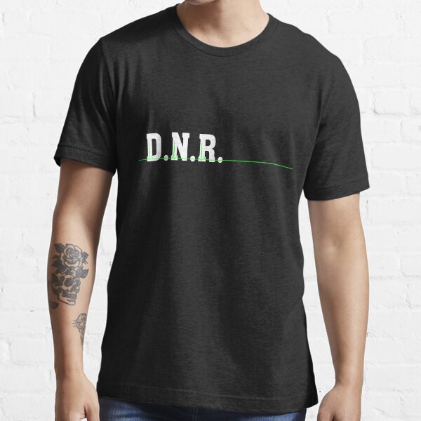 DNR Do Not Resuscitate white text green heartbeat Essential T-Shirt