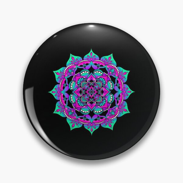 Aperçu de l'œuvre Mandala d'orchidée électrique noir créée et vendue par Liserr27.