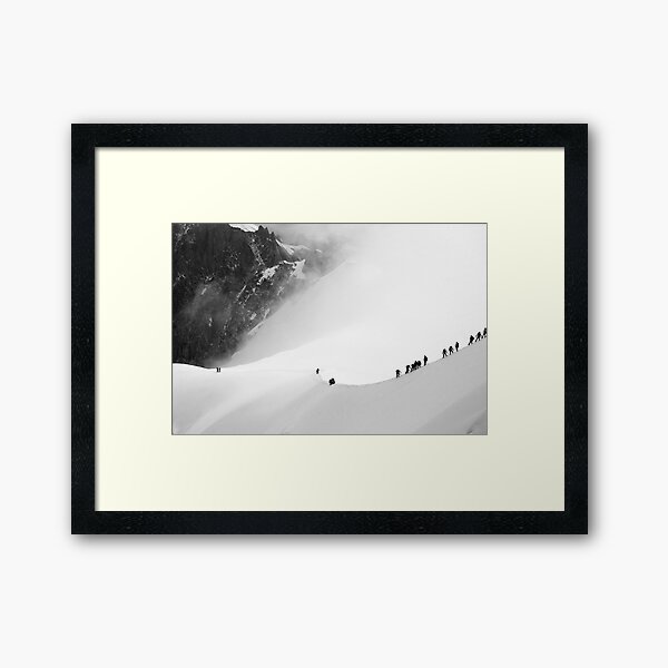 Mountaineers on Mont Blanc Framed Art Print