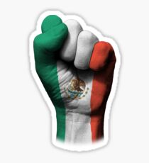 Flag of Mexico on a Raised Clenched Fist Sticker