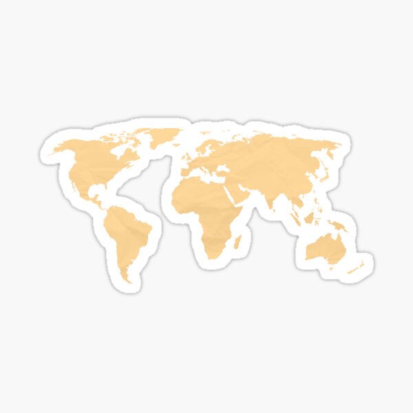 Item preview, Simple Orange World map designed and sold by Leah Biernacki.