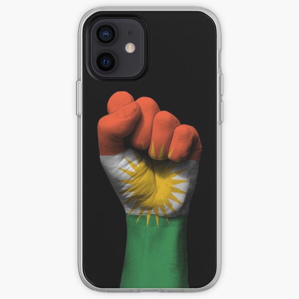 Flag of Kurdistan on a Raised Clenched Fist iPhone Soft Case