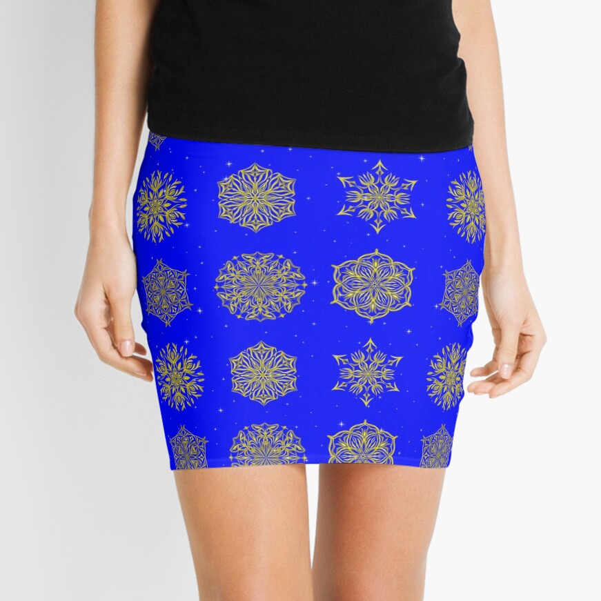 Shining Skies, Woven Gold Mini Skirt