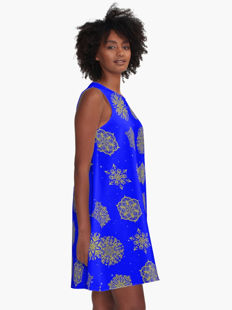 Alternate view of Shining Skies, Woven Gold A-Line Dress