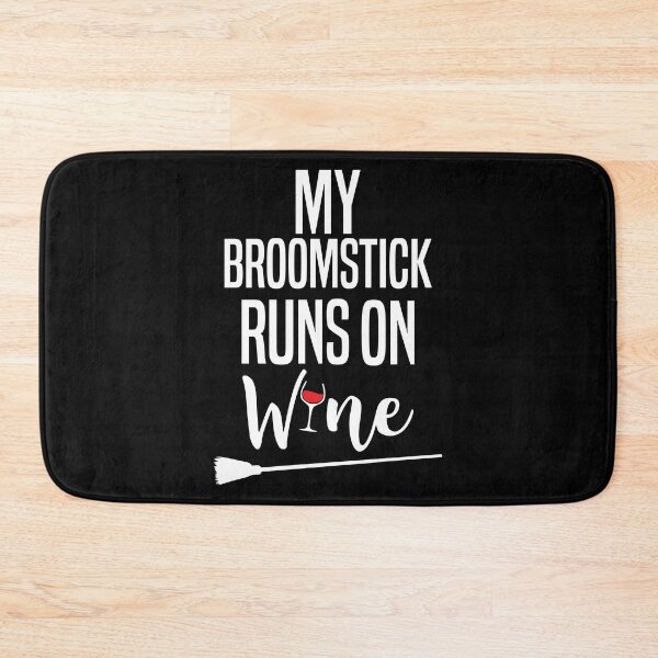 Artikelvorschau, Halloween Shirt My Broomstick Runs On Wine Gift Tee entworfen und verkauft von haselshirt.
