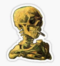 Vincent Van Gogh - "Schädel eines Skeletts mit brennender Zigarette" Sticker
