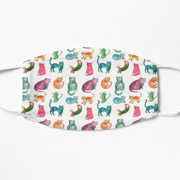 Rainbow Cats Flat Mask