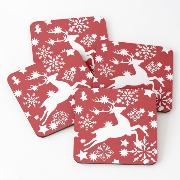 Item preview, Christmas Reindeer with Snowflakes and Stars designed and sold by JoniandCo.