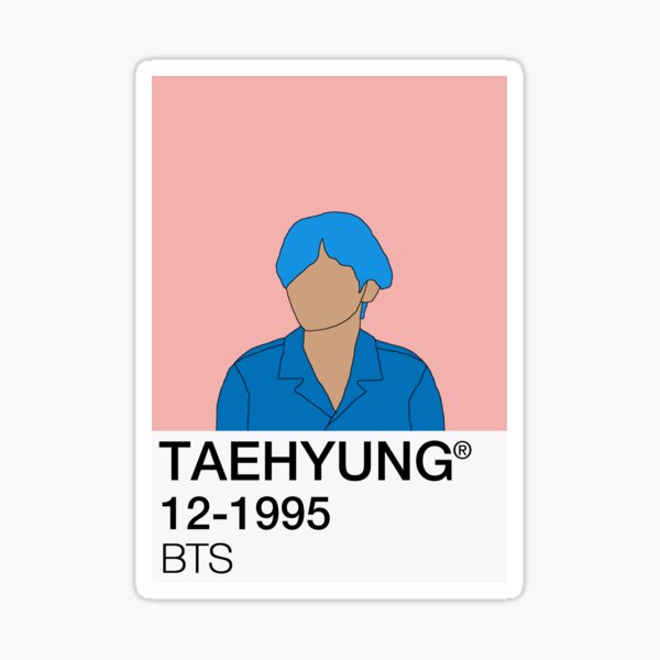 Taehyung V 태형 BTS DNA Blue Hoodie Outfit Sticker for Sale by  WPrintMPalette