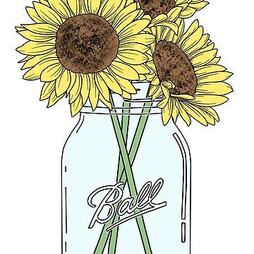 Aperçu de l'œuvre Tournesols dans un pot Mason de jamiemaher15