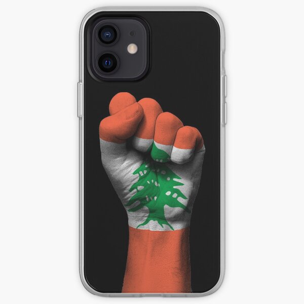 Flag of Lebanon on a Raised Clenched Fist iPhone Soft Case