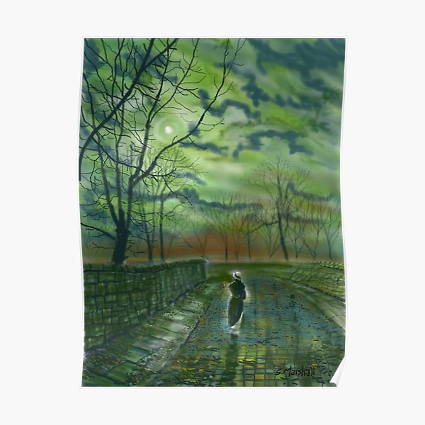 Girl by Moonlight Poster