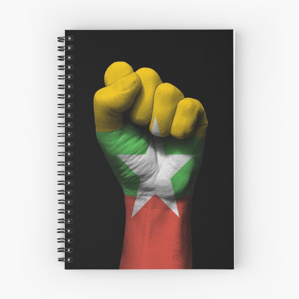 Item preview, Flag of Myanmar on a Raised Clenched Fist  designed and sold by JeffBartels.