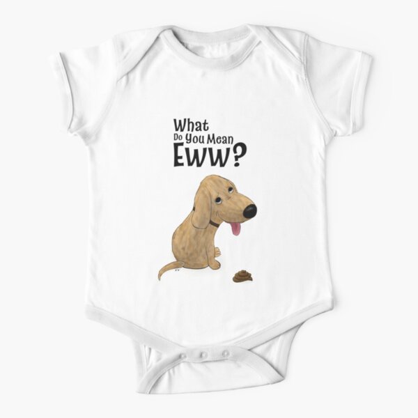 What Do You Mean Eww Cartoon Dog Short Sleeve Baby One-Piece