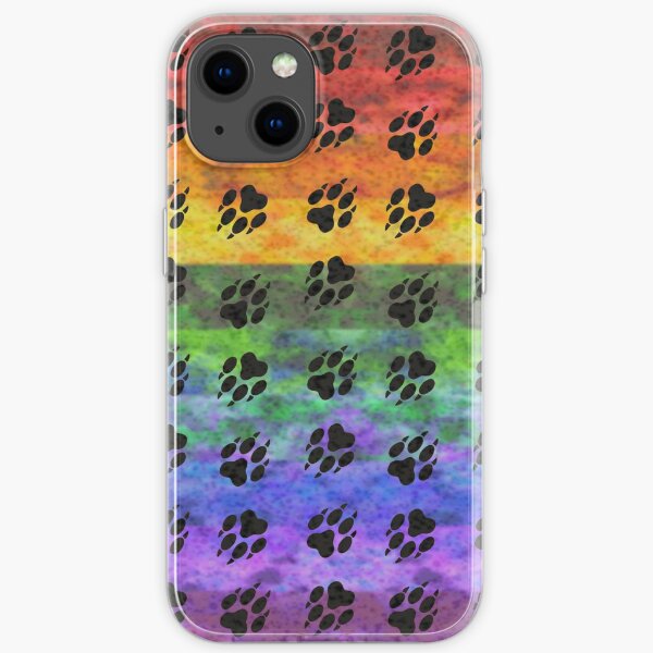 Pawprints Rainbow Spectrum iPhone Soft Case