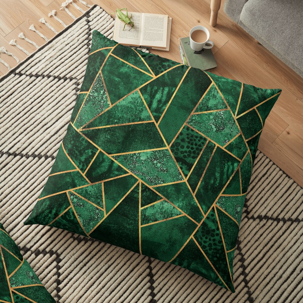 Deep Emerald Floor Pillow