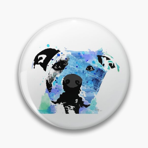 Item preview, pit bull watercolor pet portrait || Sadie designed and sold by freeinthelines.