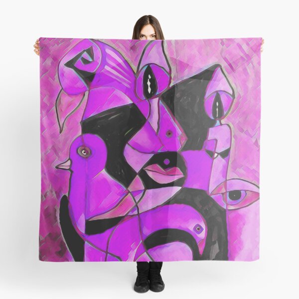 Pink Birds Socializing Scarf