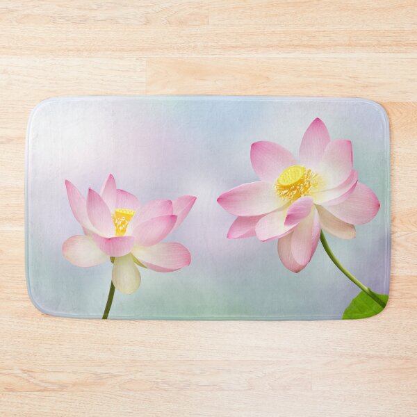 Item preview, Two Pink Lotus Flowers In Full Bloom. Dear To Mahalakshmi, Goddess Of Abundance. designed and sold by TJ Devadatta Best.