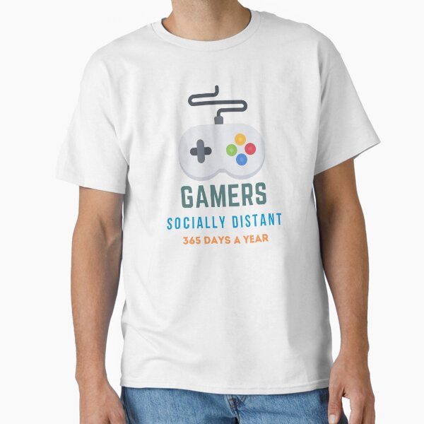 Vista previa del artículo con la obra «Jugadores de PC socialmente distantes los 365 días del año», diseñado y vendido por DoctorParanoid.