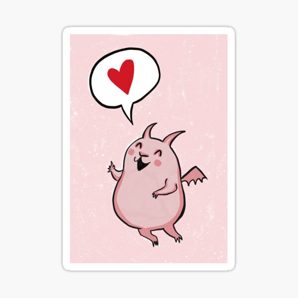 Cute Pink Demon Sticker