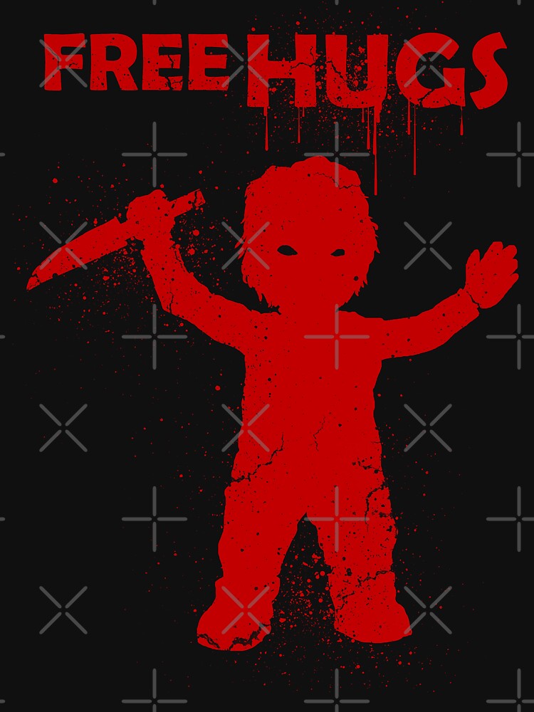 Thumbnail 7 of 7, Essential T-Shirt, Horror Mashups: Free Hugs  designed and sold by EnforcerDesigns.