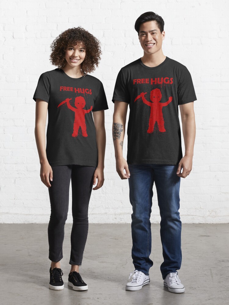 Thumbnail 1 of 7, Essential T-Shirt, Horror Mashups: Free Hugs designed and sold by EnforcerDesigns.