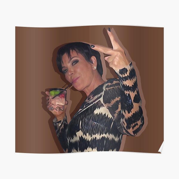kris and her glass Poster