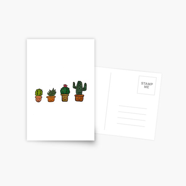 Cacti Characters Postcard
