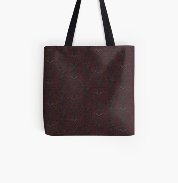 Crimson Paisley All Over Print Tote Bag