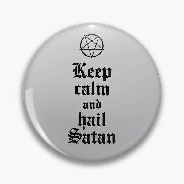 Item preview, Keep calm and hail Satan No.2 (black) designed and sold by Mystic-Land.