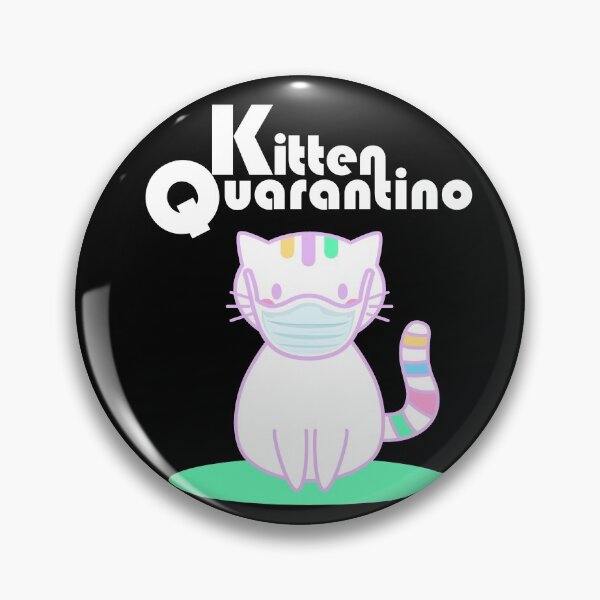 Item preview, Kitten Quarantino Funny Face Mask Kitty designed and sold by leftty.