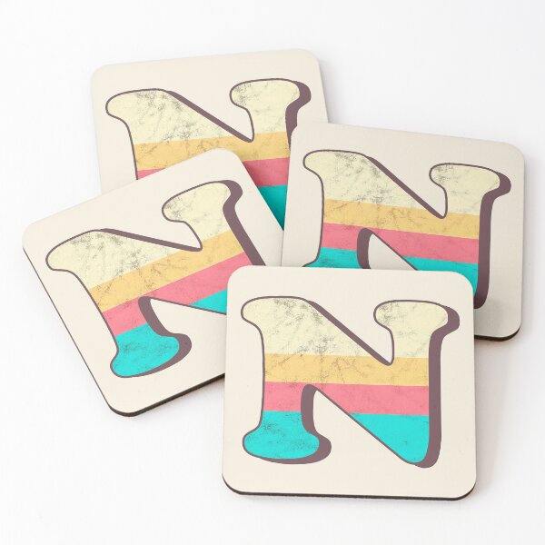 Item preview, N letter, vintage alphabet, typography, font designed and sold by OkihanaShop.