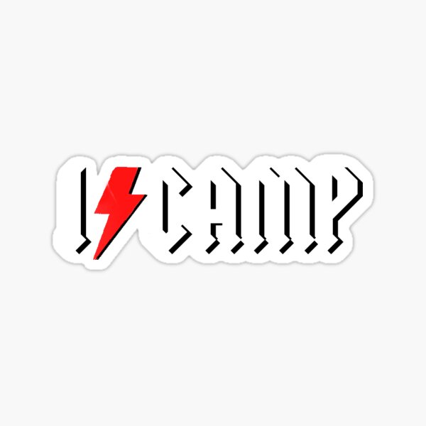 Item preview, I Love Camp Lightning Bolt designed and sold by BCRDesigns.