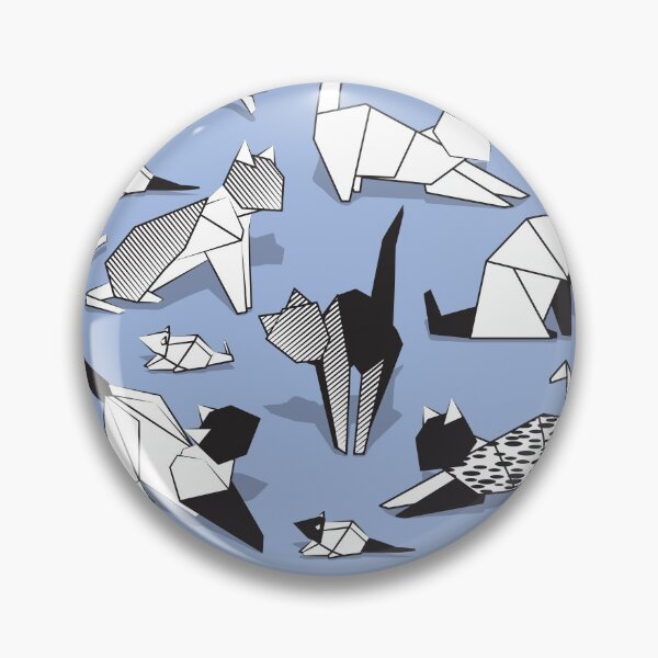 Item preview, Origami kitten friends // blue lavender background paper cats designed and sold by SelmaCardoso.