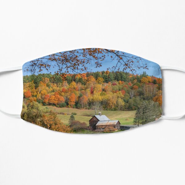 Schläfriges hohles Bauernhof-Vermont-Panorama Flache Maske