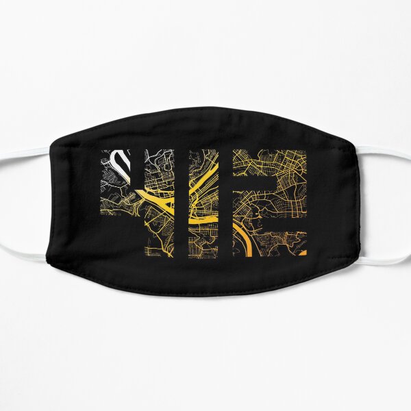 Pittsburgh 412 Karte Flache Maske