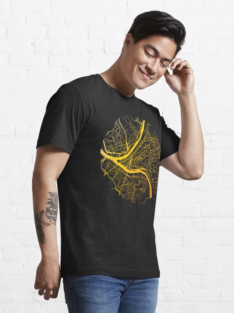 Pollia Design 412 Pittsburgh Map T-Shirt