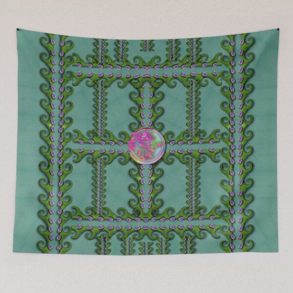 Item preview, rainforest vines and fantasy flowers designed and sold by Pepita Selles.