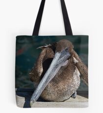 Brown Pelican Tote Bag