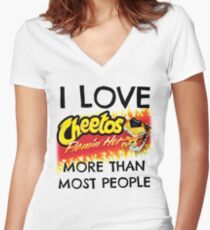 Hot Cheetos Women's Fitted V-Neck T-Shirt