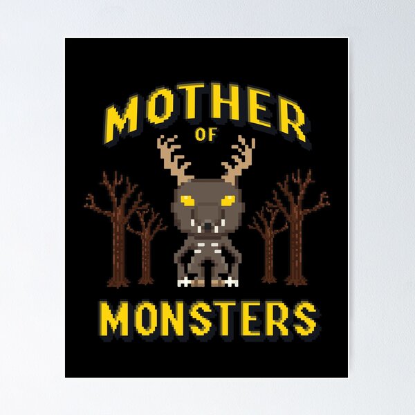 8-Bit Wendigo Dad - Father of Monsters - Cryptid Father's Day Gift Poster  for Sale by NatIntrovertSoc