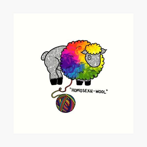 Homosexu-wool Sheep! Art Print