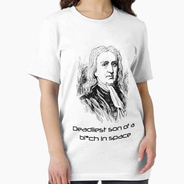 Vista previa del artículo con la obra «Mass Effect Isaac Newton es mortal», diseñado y vendido por Dtaktics.