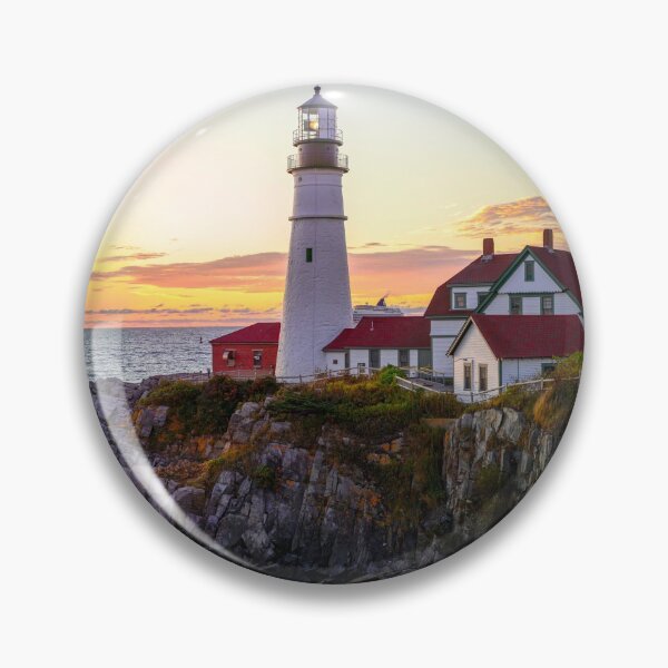 Item preview, Portland Head Light Sunrise By Olena Art Lena Owens designed and sold by Rocky Mountain Artistry.